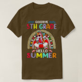 Vaarwel 5e klas leraar Hallo zomervakantie T-shirt (Design voorkant)