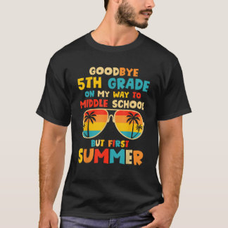 Vaarwel 5e rang Afstuderen tot 6e graad Hallo eu T-shirt