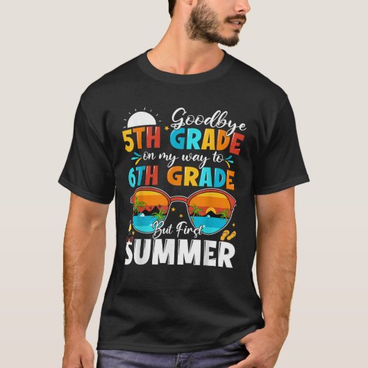 Vaarwel 5e rang Afstuderen tot 6e graad Hallo eu T-shirt (Voorkant)
