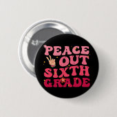 Vaarwel 6e klas laatste schooldag leerling kind ronde button 5,7 cm (Voorkant /achterkant)