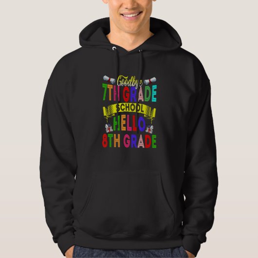 Vaarwel 7e graad Hallo 8e graad 2022 Afstuderen Hoodie (Voorkant)