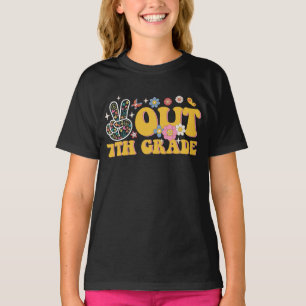 Vaarwel 7e klas Groovy laatste schooldag T-shirt