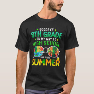 Vaarwel 8e klas Afstuderen Hallo tot 9e klas T-shirt