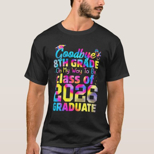 Vaarwel 8e klasse van 2026 Afstudeerder Hallo 9e G T-shirt (Voorkant)