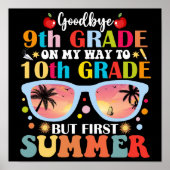 Vaarwel 9e klas Afstuderen Hallo 10e klas Poster (Voorkant)