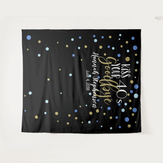 vaarwel aan je 40-er jaren 50e verjaardagsfeest fo wandkleed (Voorkant (horizontaal))