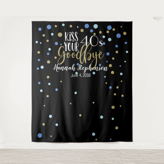 vaarwel aan je 40-er jaren 50e verjaardagsfeest fo wandkleed (Voorkant)