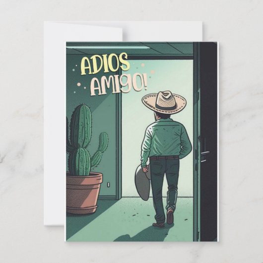 Vaarwel Adios Amigo Kaart (Voorkant)