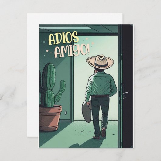 Vaarwel Adios Amigo Kaart (Voorkant / Achterkant)