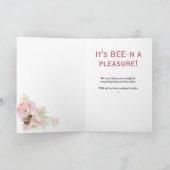 Vaarwel afscheid van Floral Bee Kaart (Binnen)