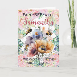 Vaarwel afscheid van Floral Bee Kaart