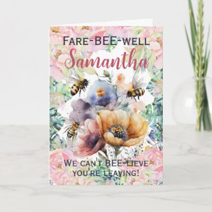 Vaarwel afscheid van Floral Bee Kaart