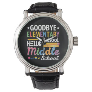 Vaarwel Basisschool Hallo Middelbare School Horloge