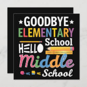 Vaarwel Basisschool Hallo Middelbare School Kaart (Voorkant / Achterkant)