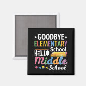 Vaarwel basisschool hallo middelbare school magneet (Voorkant / Achterkant)