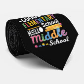 Vaarwel basisschool hallo middelbare school stropdas (Opgerold)