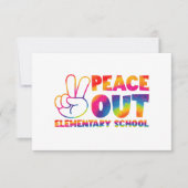 Vaarwel Basisschool Tie Dye Laatste Dag  Bedankkaart (Voorkant)