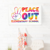 Vaarwel Basisschool Tie Dye Laatste Dag  Spandoek (Insitu)