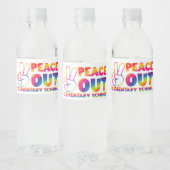 Vaarwel Basisschool Tie Dye Laatste Dag Waterfles Etiket (Flessen)