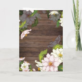 Vaarwel Bloemen Rustiek afscheid Kaart (Achterkant)