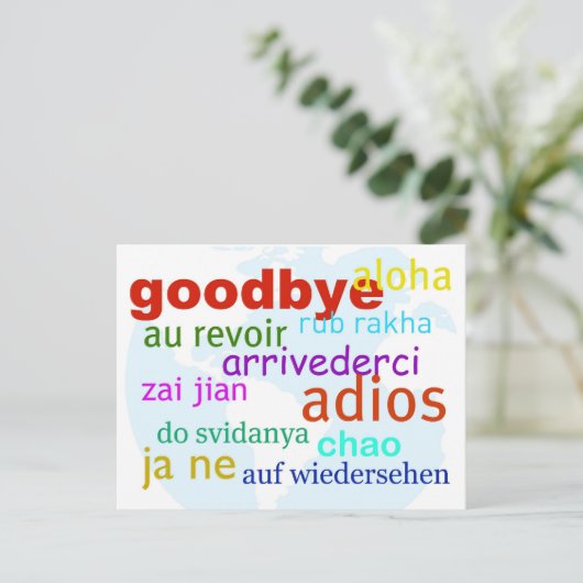 Vaarwel Briefkaart (Staand voorkant)