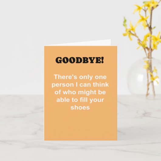 Vaarwel collega kaart (Gele Bloem)