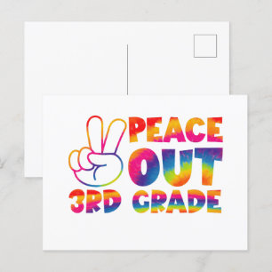 Vaarwel Derde Klas Tie-Dye Laatste Dag 3e Klas  Briefkaart