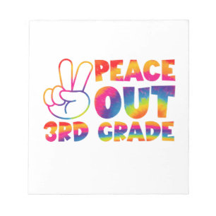 Vaarwel Derde Klas Tie Dye Laatste Dag 3e Klas  Notitieblok