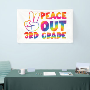 Vaarwel Derde Klas Tie-Dye Laatste Dag 3e Klas  Spandoek