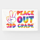Vaarwel Derde Klas Tie-Dye Laatste Dag 3e Klas Spandoek (Horizontaal)