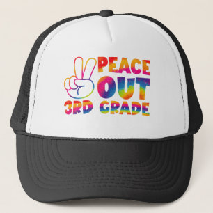 Vaarwel Derde Klas Tie Dye Laatste Dag 3e Klas  Trucker Pet