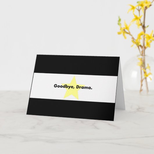 Vaarwel, drama Kaart (Gele Bloem)