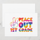 Vaarwel Eerste Klas Tie Dye Laatste Dag 1e Klas  Aankondiging (Voorkant / Achterkant)