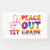 Vaarwel Eerste Leerjaar Tie Dye Laatste Dag 1e Lee Spandoek (Horizontaal)