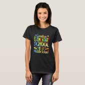 Vaarwel elementair Afstuderen Hallo middelbaar T-shirt (Voorkant volledig)