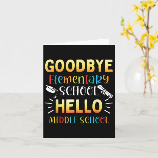 Vaarwel elementair Hallo Afstuderen middelbare sch Kaart (Gele Bloem)