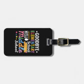 Vaarwel elementaire school Hallo middelbare school Bagagelabel (Voorkant horizontaal)