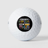 Vaarwel elementaire school Hallo middelbare school Golfballen (Voorkant)