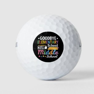 Vaarwel elementaire school Hallo middelbare school Golfballen