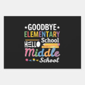 Vaarwel elementaire school Hallo middelbare school Inpakpapier Vel (Voorkant)