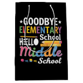 Vaarwel elementaire school Hallo middelbare school Medium Cadeauzakje (Voorkant)