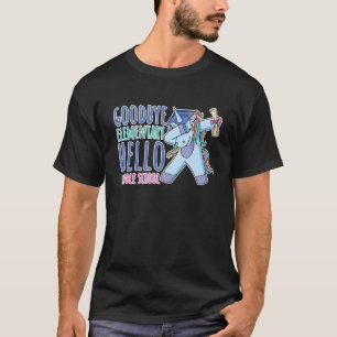 Vaarwel elementaire school Hallo middelbare school T-shirt