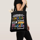 Vaarwel elementaire school Hallo middelbare school Tote Bag (Dichtbij)