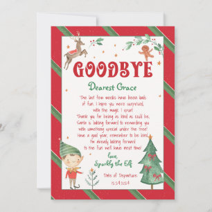 Vaarwel Elf Kerst Magische Elfen Printable Kaart