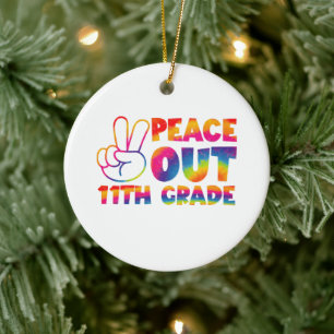 Vaarwel Elfde Klas Tie Dye 11e Klas Keramisch Ornament