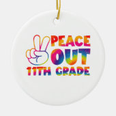 Vaarwel Elfde Klas Tie Dye 11e Klas Keramisch Ornament (Voorkant)