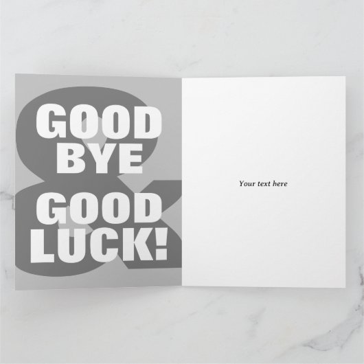 Vaarwel en gelukskaart voor collega kaart (Binnen)