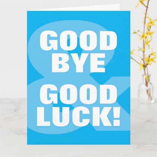 Vaarwel en gelukskaart voor collega kaart (Gele Bloem)