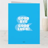 Vaarwel en gelukskaart voor collega kaart (Achterkant)