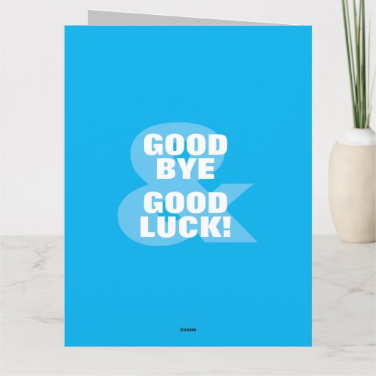 Vaarwel en gelukskaart voor collega kaart (Achterkant)